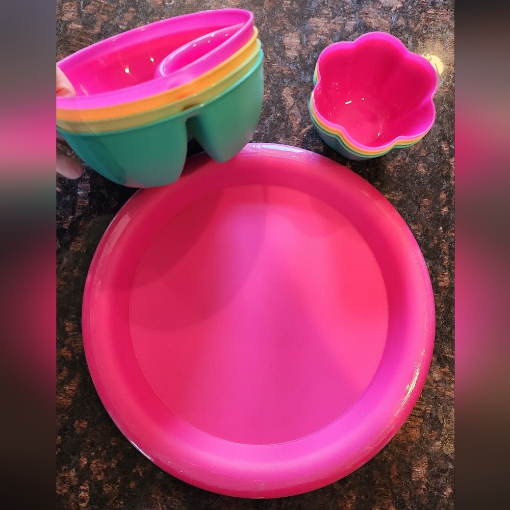 12 Piece Colorful Dish Set
